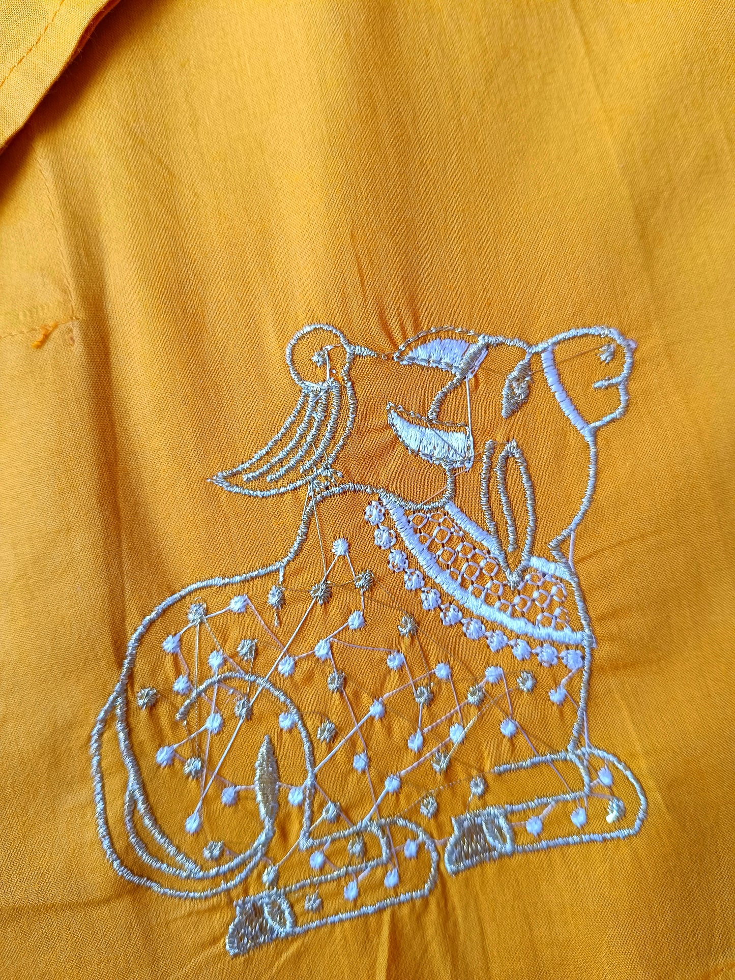 Mustard Colour Nandi Print Kurta Set