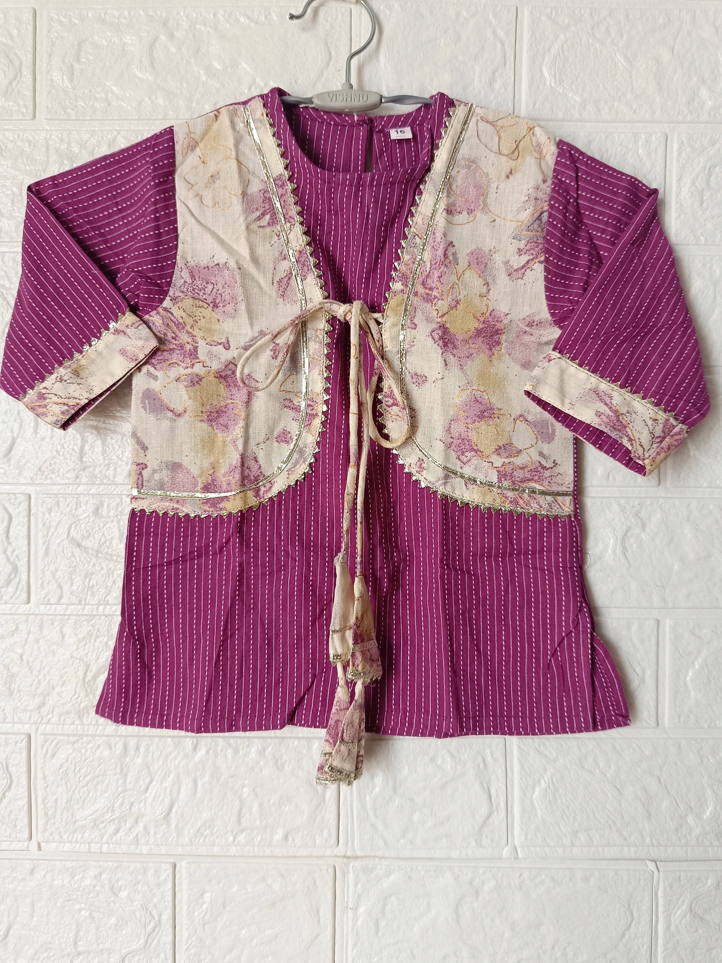 Patiala Purple Colour straight Suit