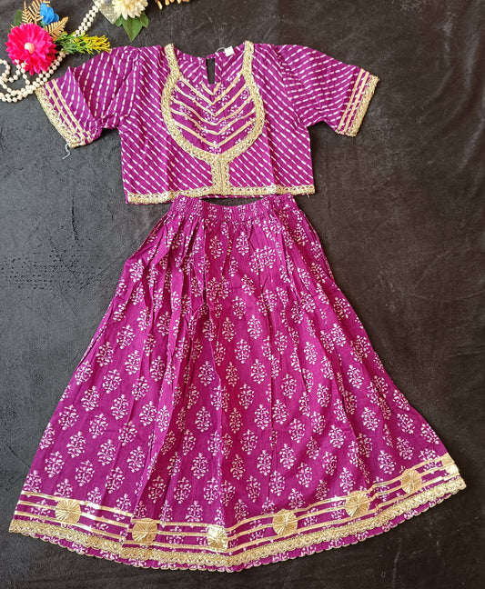 Mothada Print Pink Colour Lehenga Choli