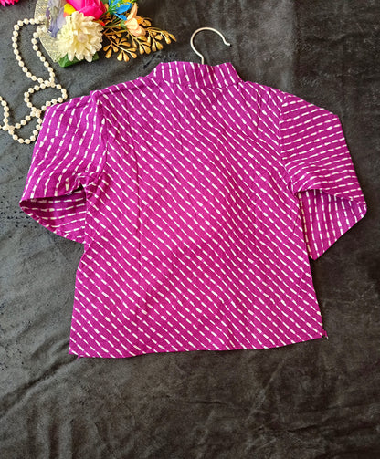 Purple Colour Mothada Print Kurta Payjama