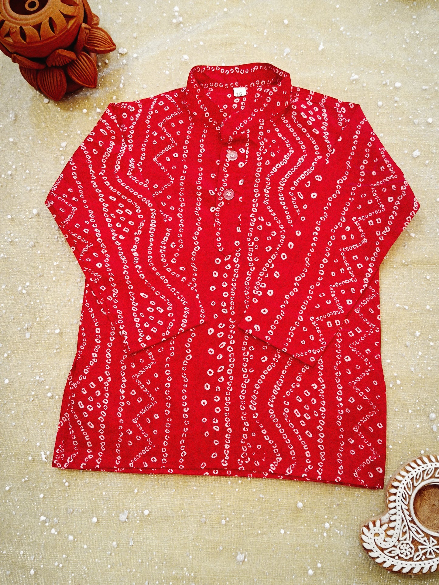Marble Print Red  Colour Kurta Pajama with jacket