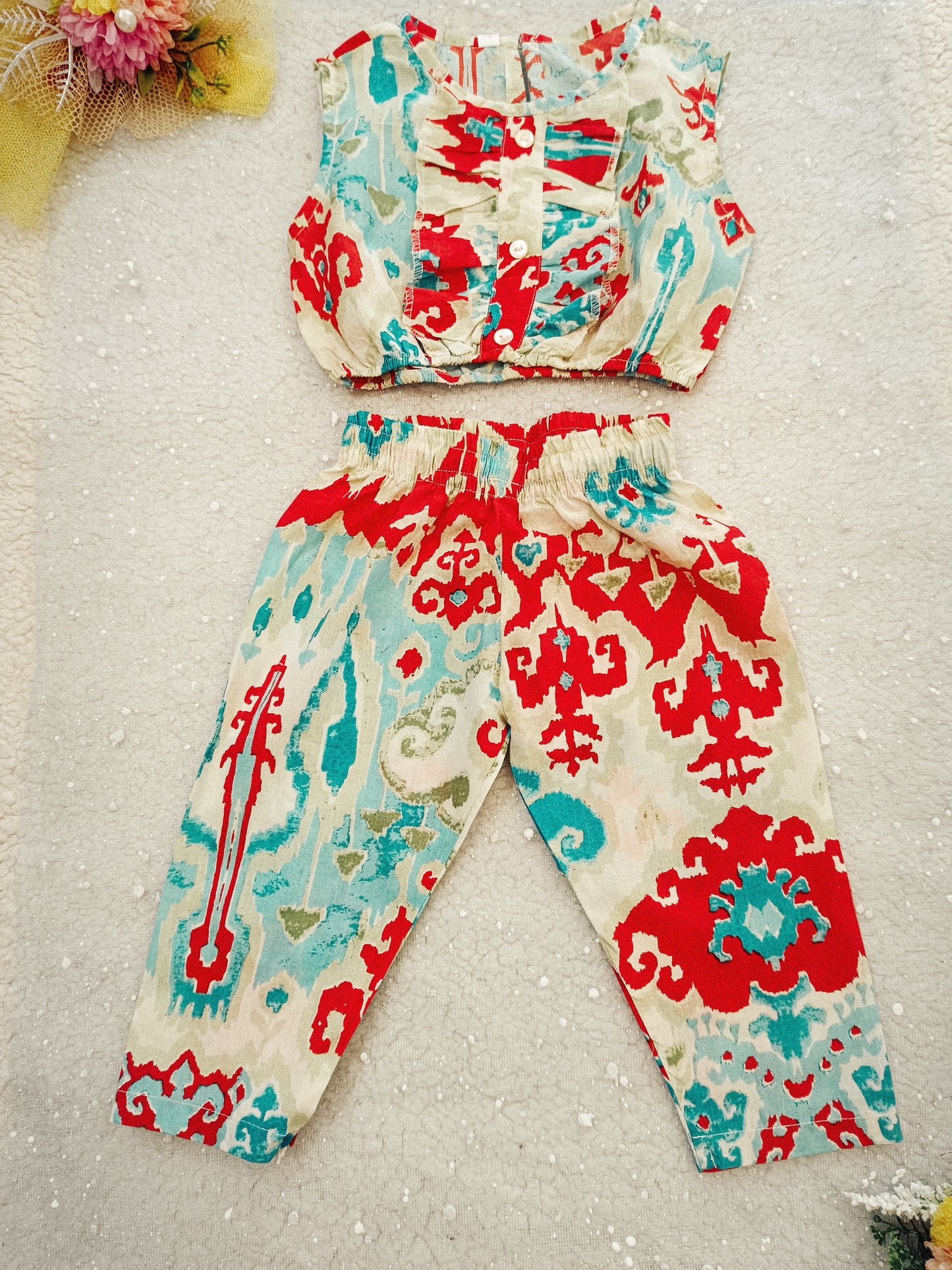 Abstract Print Cord set for girls