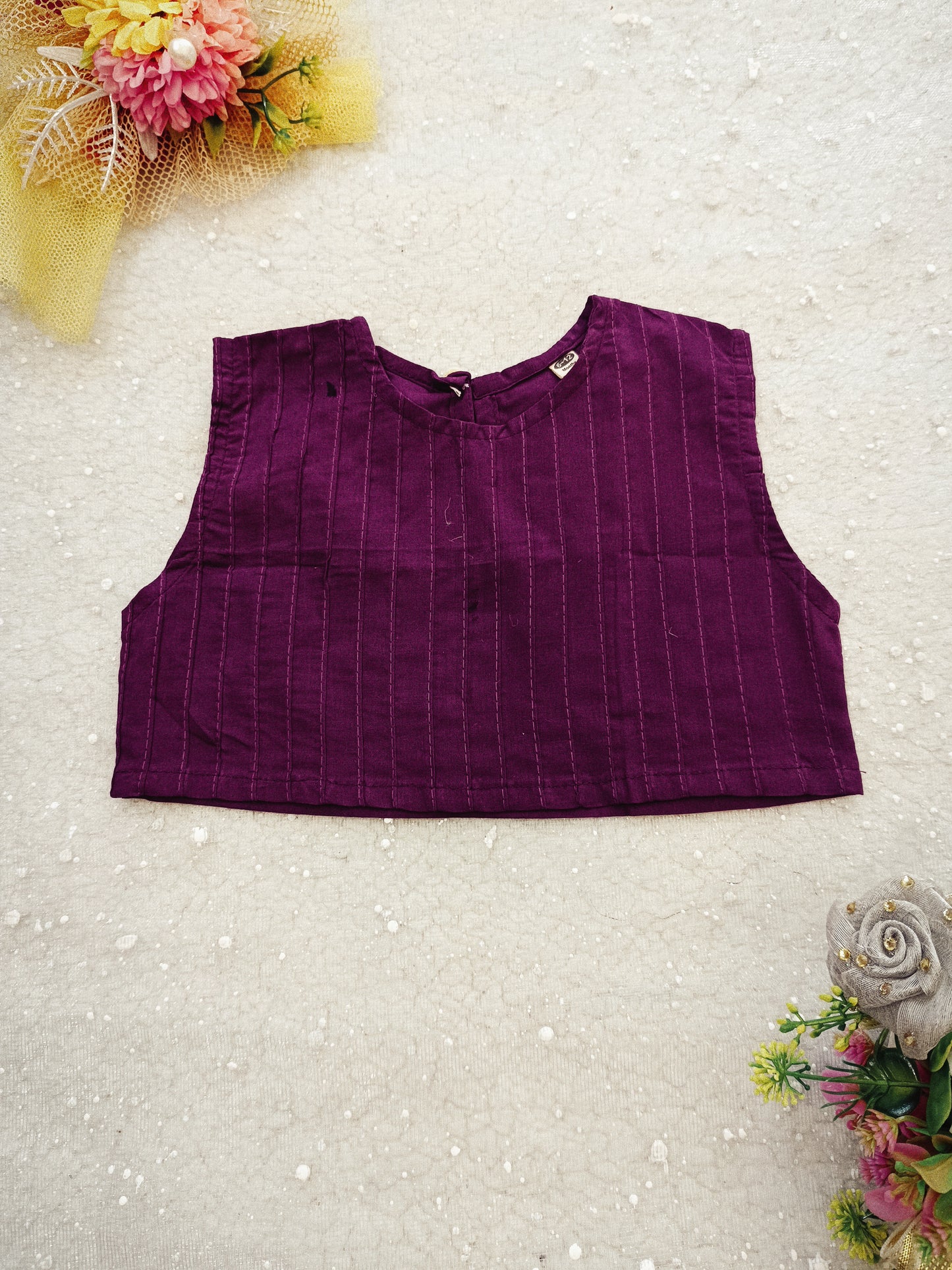 Block Print purple colour cord set