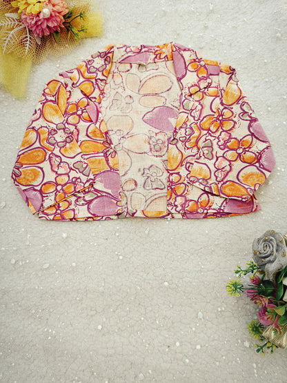 Block Print purple colour cord set