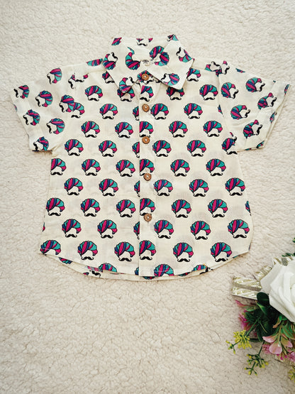Turbun Print Pink & Blue Colour Cord Set