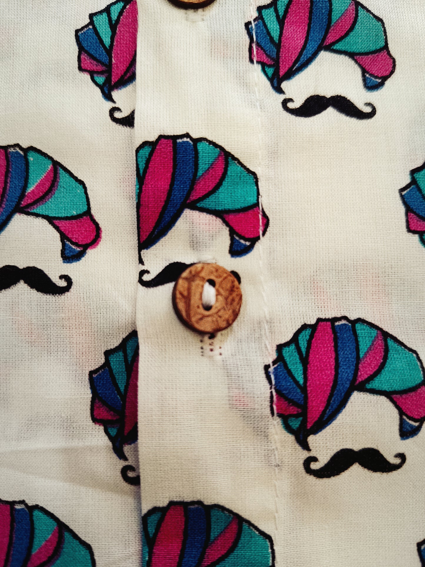 Turbun Print Pink & Blue Colour Cord Set