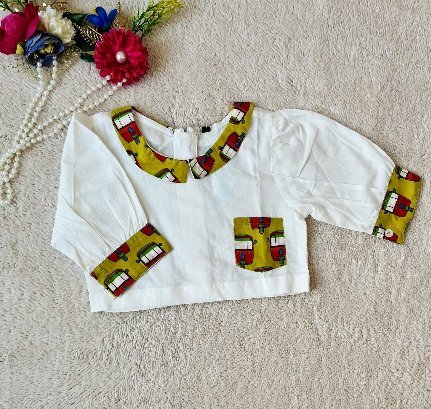 Auto printed mustard colour cord set