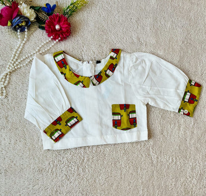Auto printed mustard colour cord set